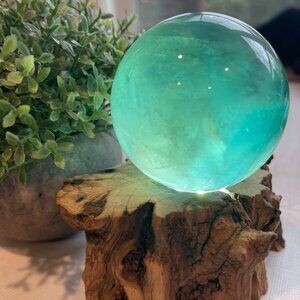 Green Fluorite Sphere 1.16lb 2.3 "
